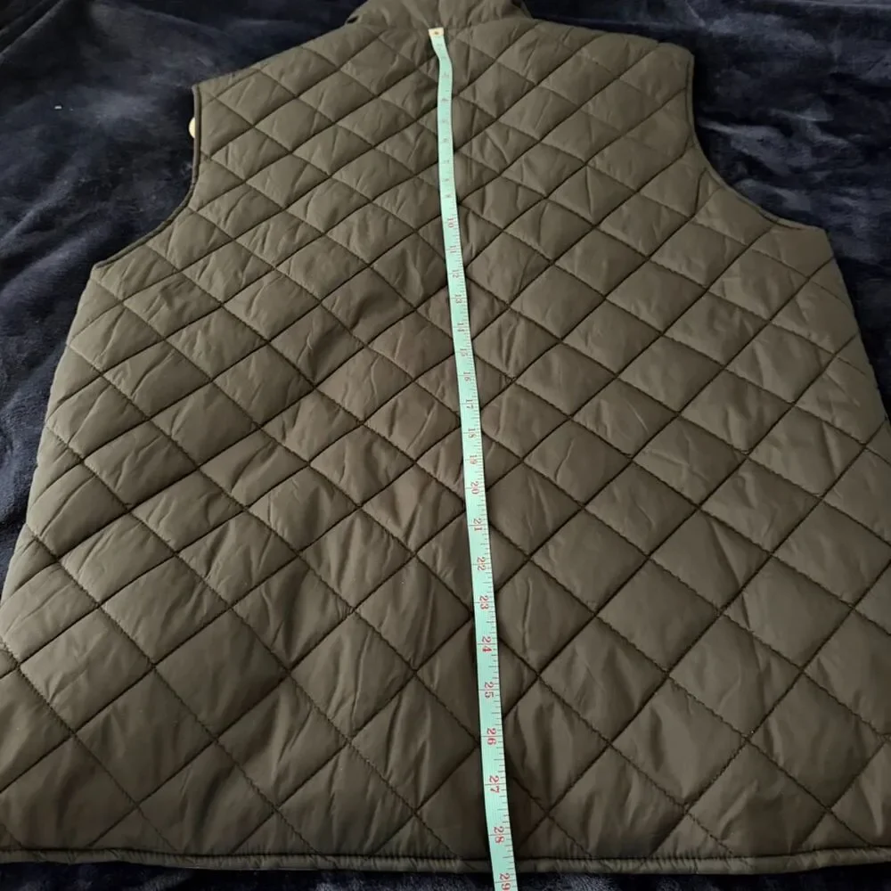 Men's Black Quilted Lightweight Vest Size L NWOT Weatherproof Vintage